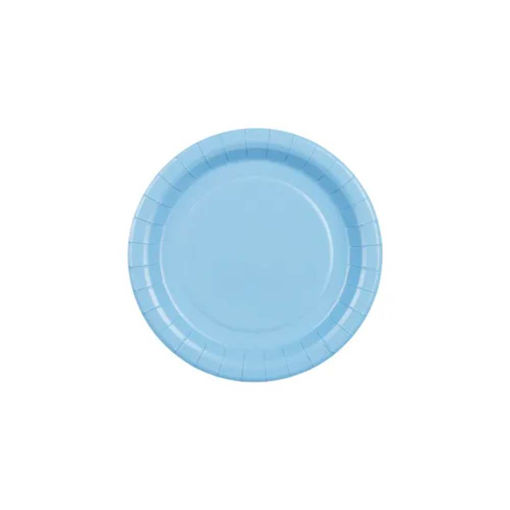 Picture of PAPER PLATES BABY BLUE 18CM - 6 PACK